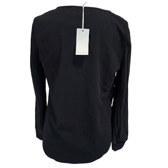 NWT MELLODAY Black V-Neck Blouse Size Small - Picture 4 of 8